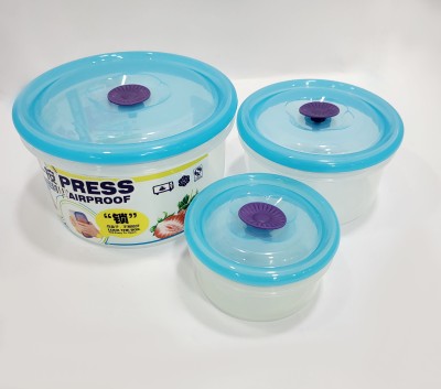 ANY KART Plastic Grocery Container  - 200 ml, 550 ml, 1200 ml(Pack of 3, Multicolor)