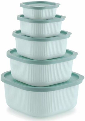 Tap2kaart Plastic Utility Container  - 3050 ml, 1900 ml, 1100 ml, 590 ml, 290 ml(Pack of 5, Green)