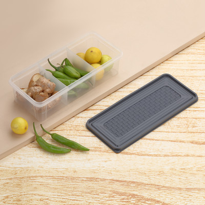 MAGICSPOON Polypropylene Fridge Container  - 1900 ml(Grey)