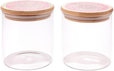 KUBER INDUSTRIES Glass Utility Container  - 300 ml(Pack of 2, Clear)
