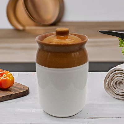 kreative homes Ceramic Pickle Jar  - 1000(White)