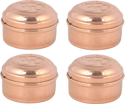 Shivshakti Arts Copper Utility Container  - 100 ml(Pack of 4, Brown)