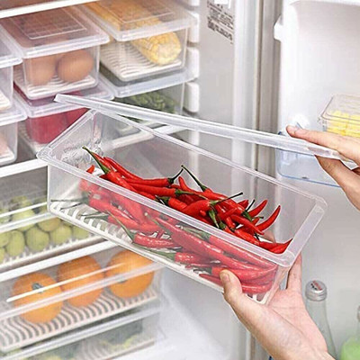 3D METRO SUPER STORE Plastic Grocery Container  - 1500 ml(Pack of 6, Clear)