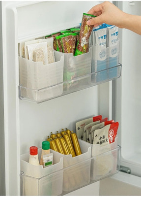 RAYORA Plastic Fridge Container  - 1000 ml(Pack of 6, White)