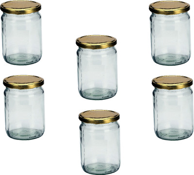 AFAST Glass Utility Container  - 500 ml(Pack of 6, Clear)