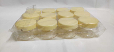 Vishal Creations Plastic Utility Container  - 50 ml(Pack of 12, White, Yellow)