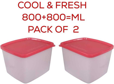 TUPPERWARE Polypropylene Utility Container  - 800 ml, 800 ml(Pack of 2, Red, White)