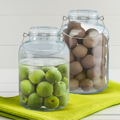 The Better Home Glass Utility Container  - 2000 ml(Pack of 2, Clear)