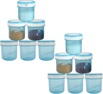 Heart Home Plastic Utility Container  - 1100 ml(Pack of 12, Blue)