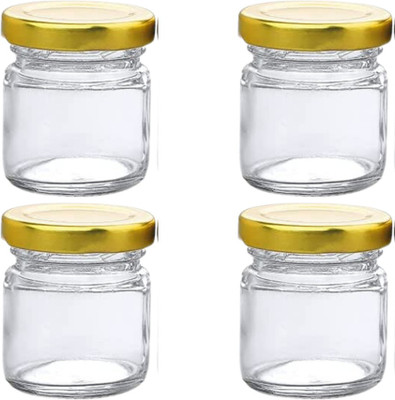 Floryn decor Glass Utility Container  - 50 ml(Pack of 4, Clear)