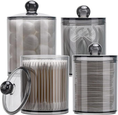 Xpandio Plastic Utility Container  - 400 ml(Pack of 4, Black)