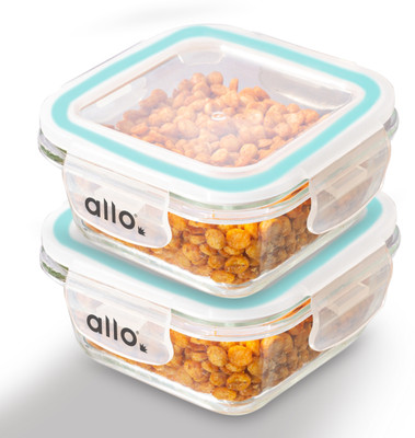 Allo Glass Fridge Container  - 320 ml(Pack of 2, Clear)