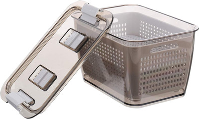 KUBER INDUSTRIES Plastic Utility Container  - 1200 ml(Brown)