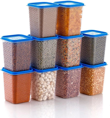 Swanoll Plastic Grocery Container  - 1100 ml(Pack of 12, Blue)