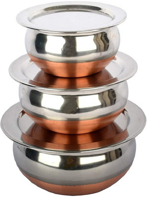 RBGIIT Steel Milk Container  - 0.5 ml(Pack of 3, Silver, Brown)