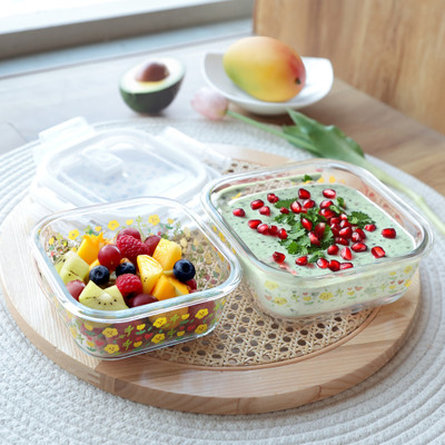 The Better Home Glass Fridge Container  - 1230 ml(Pack of 2, Clear)