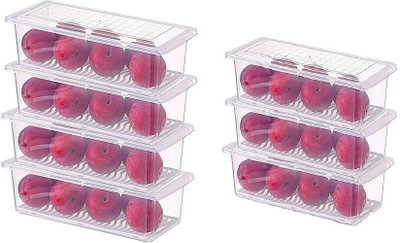 VIX Plastic Fridge Container  - 1500 ml(Pack of 7, Clear)