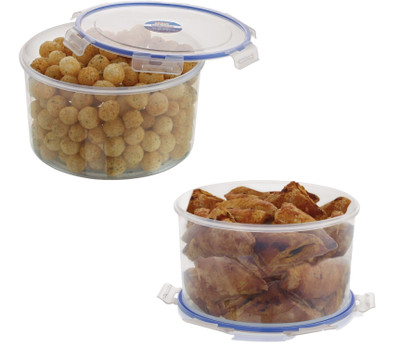 Nabhya Plastic Grocery Container  - 6000 ml(Pack of 2, White)