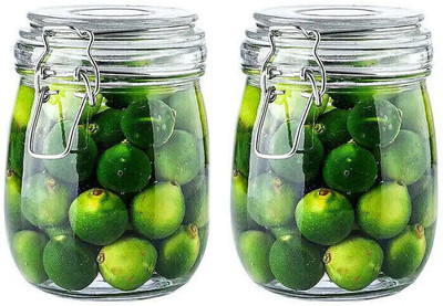 Avresta Glass Grocery Container  - 1000 ml(Pack of 2, Clear)