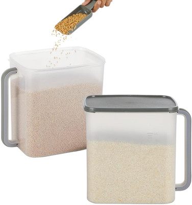 AK HUB Plastic Grocery Container  - 9000 ml(Pack of 2, Transparent)