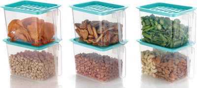 RK Creation Plastic Fridge Container  - 1000 ml(Pack of 6, Transparent)