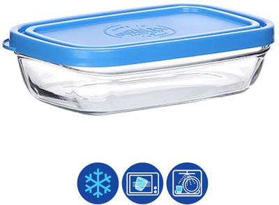 Duralex Glass Fridge Container  - 370 ml(Blue)