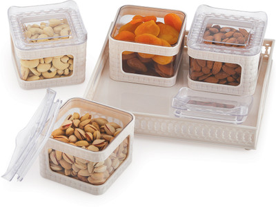 Flipkart SmartBuy Plastic Grocery Container  - 500 ml(Pack of 4, White)