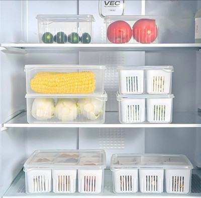 RAYORA Plastic Fridge Container  - 2200 ml(White)