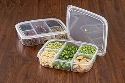 Gjenterprise Plastic Fridge Container  - 1 L(Transparent)