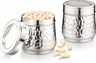 MUKTI STEEL Stainless Steel Grocery Container  - 1400 ml(Silver)