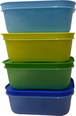 TUPPERWARE Plastic Fridge Container  - 450 ml, 450 ml, 450 ml, 450 ml(Pack of 4, Multicolor)