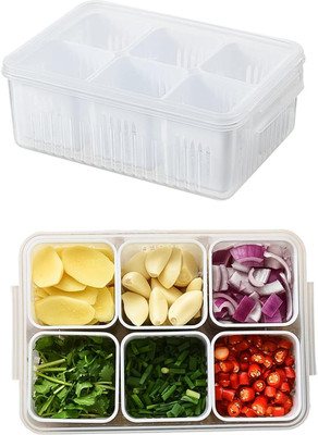 Sambhuya Plastic Fridge Container  - 3600 ml(White)
