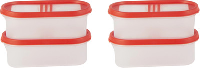 Cutting EDGE Plastic Grocery Container  - 525 ml(Pack of 4, Red)