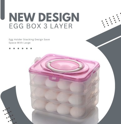 Flipkart SmartBuy Plastic Egg Container  - 3 dozen(Pink)