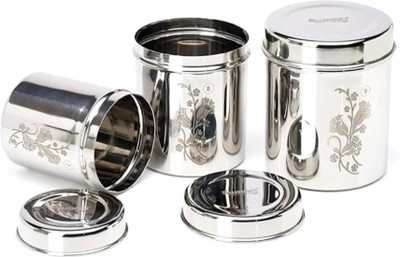 Qality Stainless Steel Tea Coffee & Sugar Container  - 2 kg, 1 kg, 350 g(Silver)