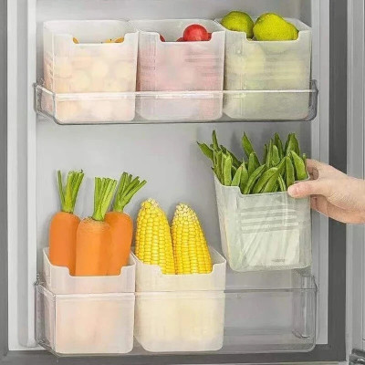 RAYORA Plastic Fridge Container  - 1000 ml(Pack of 6, White)