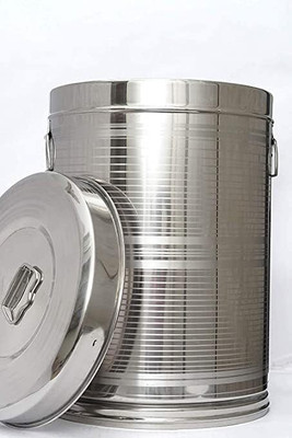 ESTEEM KING Stainless Steel Grocery Container  - 25.5 L(Silver)