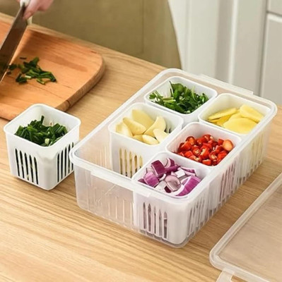 MINITUL Plastic Fridge Container  - 1 ml(Multicolor)