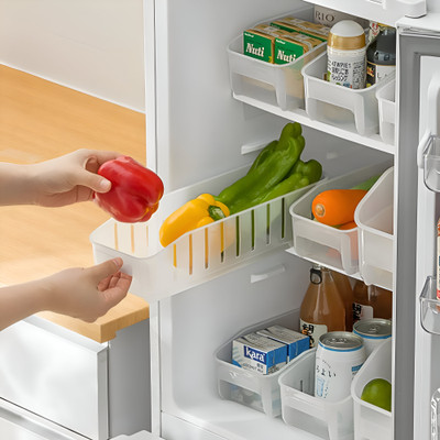 Alexa Plastic Fridge Container  - 1500 ml(Pack of 6, White)