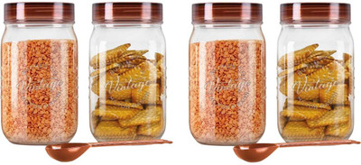MILTON Plastic Grocery Container  - 2000 ml(Pack of 4, Clear)