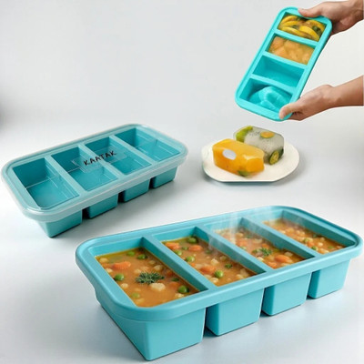 KAATAK Silicone Fridge Container  - 1000 ml(Light Blue)
