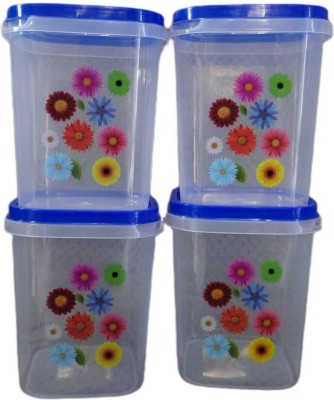 ShopGlobal Plastic Grocery Container  - 2000 ml(Pack of 4, Blue)