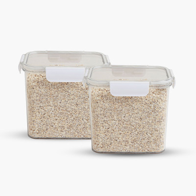 SCL Steelo Plastic Grocery Container  - 2000 ml(Pack of 2, White)