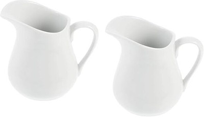 PAUL SONS Ceramic Milk Container  - 100 ml(Pack of 2, White)