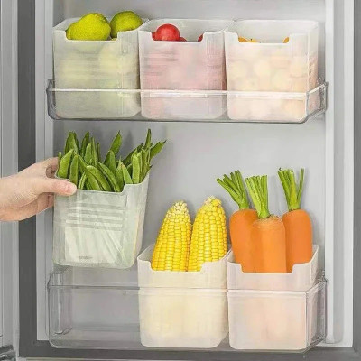 2Mech Plastic Fridge Container  - 1000 ml(Pack of 6, White)