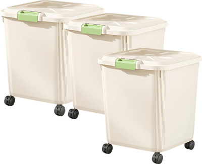 Prefact Plastic Utility Container  - 27 kg(Pack of 3, Off White)