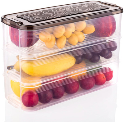 FLUSTRON Plastic Utility Container  - 500 ml(Pack of 3, Multicolor)