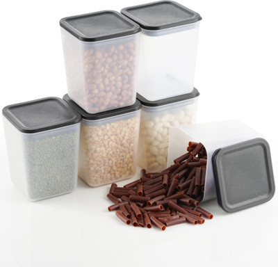 FORWAY Plastic Grocery Container  - 800 ml(Pack of 6, Transparent)