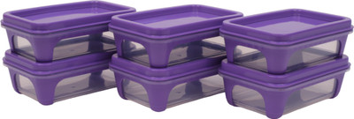 Unica Plastic Utility Container  - 200 ml(Pack of 6, Violet)