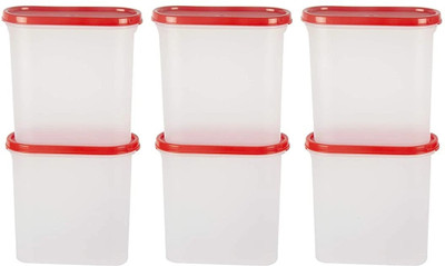 Cutting EDGE Plastic Grocery Container  - 1800 ml(Pack of 6, Red)